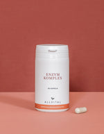 Allvital Enzym Komplex enthält die Verdauungsenzyme Amylase, Protease, Lactase, Lipase und Cellulase sowie sekundäre Pflanzenstoffe und Bitterstoffe. Allvital Enzym Komplex enthält die Verdauungsenzyme Amylase, Protease, Lactase, Lipase und Cellulase sowie sekundäre Pflanzenstoffe und Bitterstoffe.