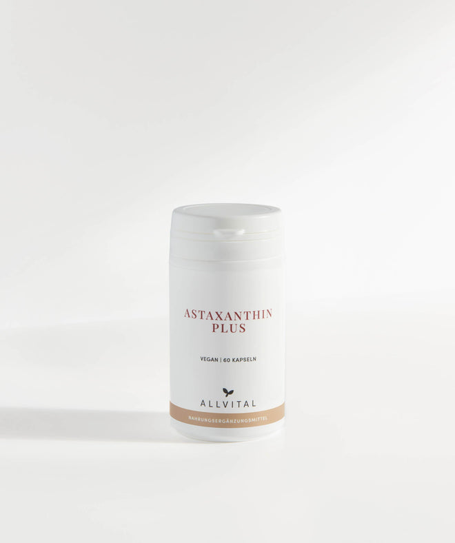 Allvital Astaxanthin Plus enthält natürliches Astaxanthin aus der Haematococcus pluvialis-Alge und ist eines der wirkvollsten Antioxidantien der Natur. Allvital Astaxanthin Plus enthält natürliches Astaxanthin aus der Haematococcus pluvialis-Alge und ist eines der wirkvollsten Antioxidantien der Natur.