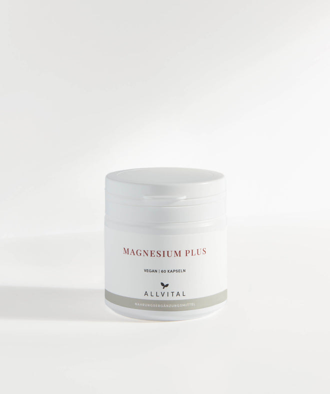 Allvital Magnesium Plus vegan enthält Magnesium. Bei Stress, innerer Unruhe, Konzentrationsstörungen und Schlafstörungen.  Allvital Magnesium Plus vegan enthält Magnesium. Bei Stress, innerer Unruhe, Konzentrationsstörungen und Schlafstörungen.