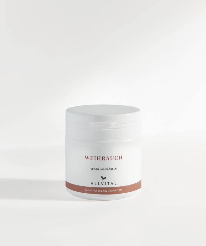 Allvital Weihrauch vegan enthält Boswellia Serrata-Extrakt mit 85% Boswelliasäuren. Zur Beruhigung und Stabilisierung des Nervensystems. Allvital Weihrauch vegan enthält Boswellia Serrata-Extrakt mit 85% Boswelliasäuren. Zur Beruhigung und Stabilisierung des Nervensystems.